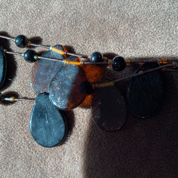 3-strand amber fashion statement necklace (4/$20) - Picture 3 of 5